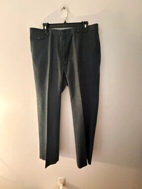 Vintage John Weitz Men's Dress Slacks – Waist 37, Charcoal Gray
